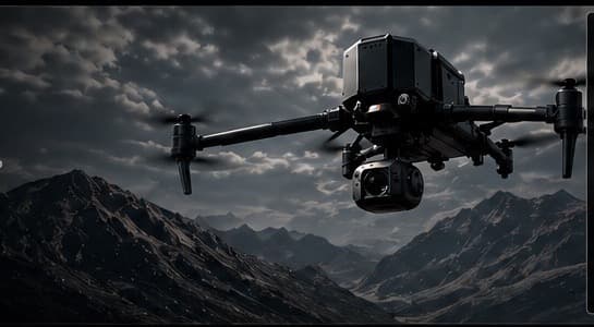 Unmanned aerial system in flight